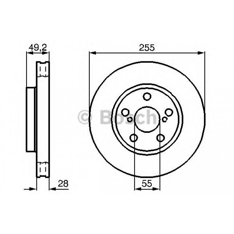 0986478858 BOSCH Гальмівний диск BD758