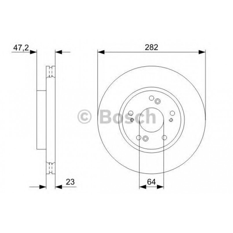 0986479364 BOSCH Гальмівний диск BD1204