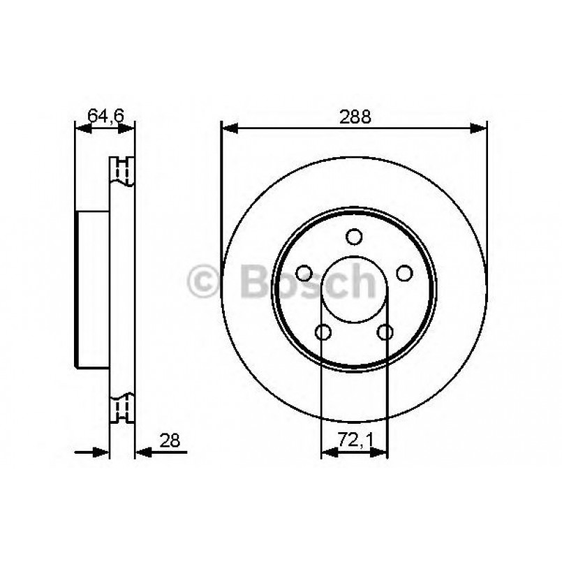 0986479461 BOSCH Гальмівний диск BD1271