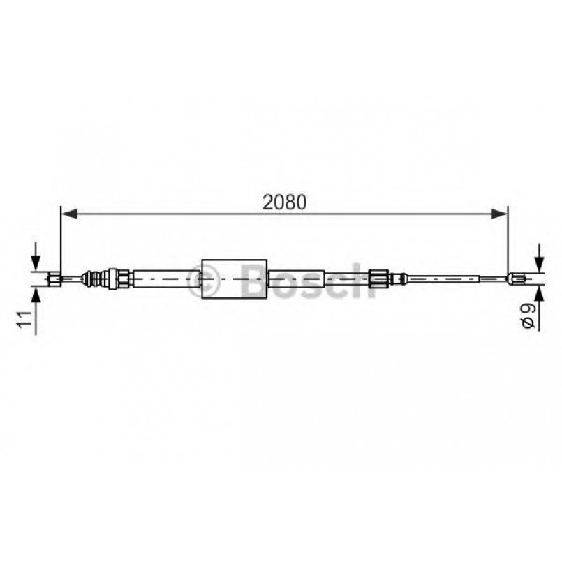 1987477787 BOSCH Трос ручного гальма