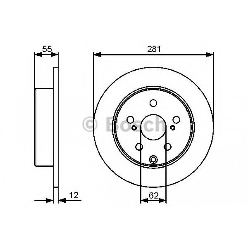 0986479419 BOSCH Гальмівний диск BD1257