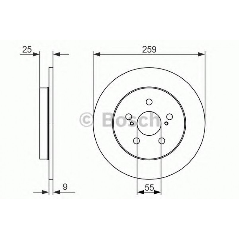 0986479721 BOSCH Гальмівний диск BD1553