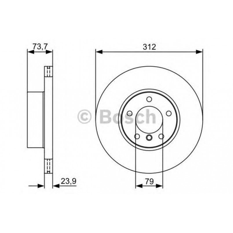 0986479381 BOSCH Гальмівний диск BD1248