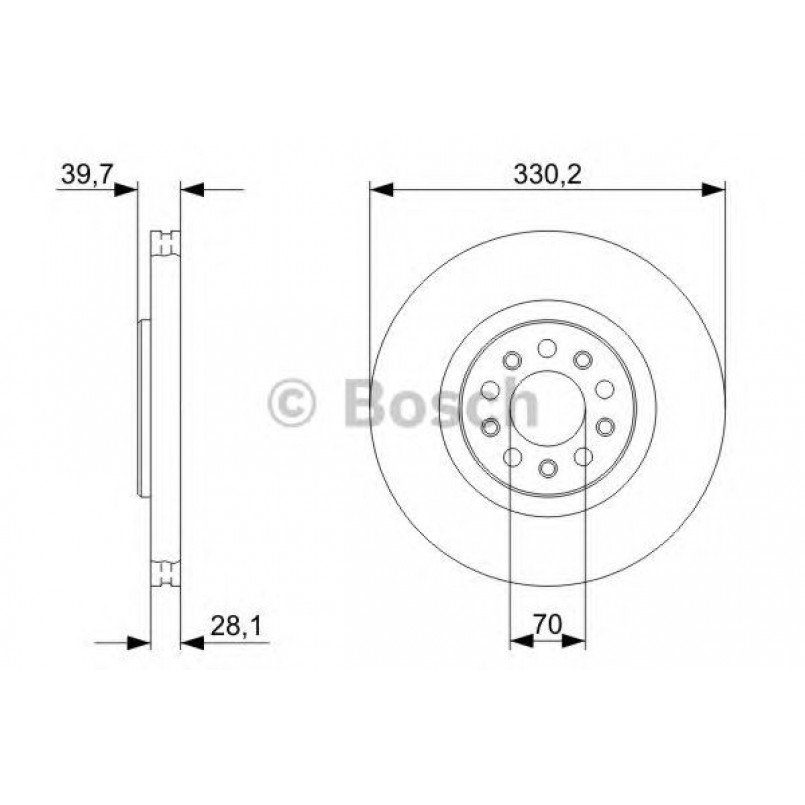 0986479290 BOSCH Гальмівний диск