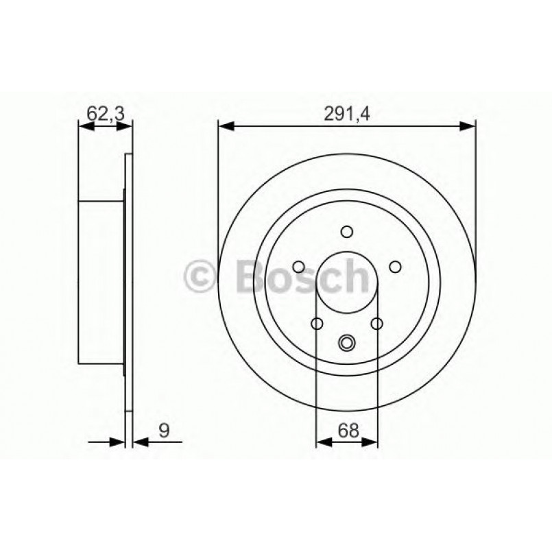 0986479R14 BOSCH Гальмівний диск