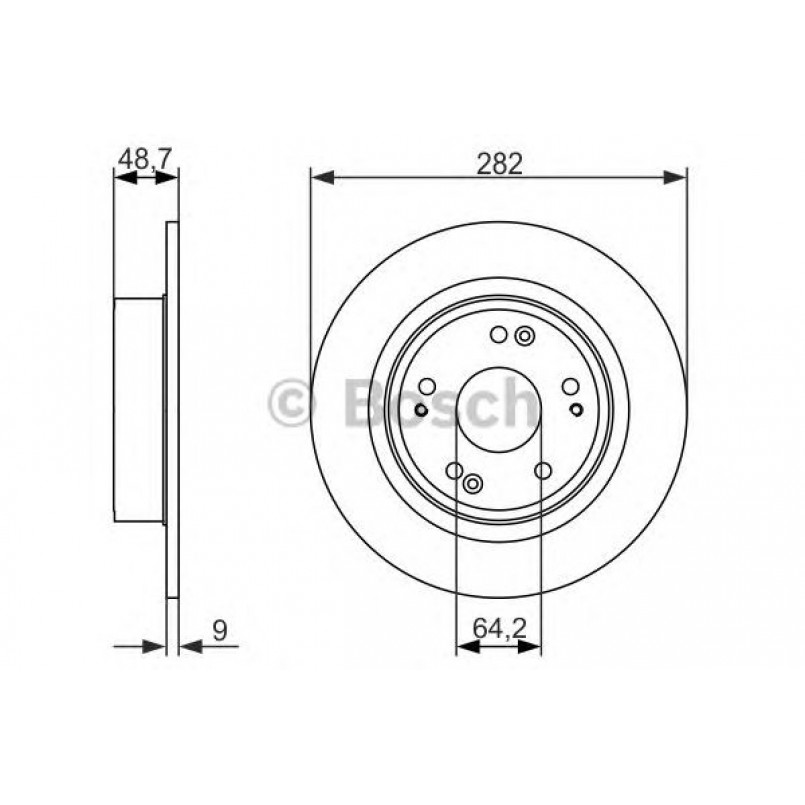 0986479738 BOSCH Гальмівний диск BD1569