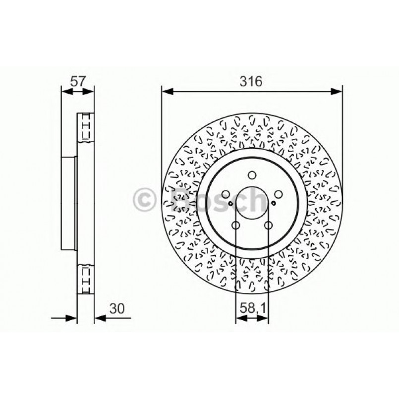 0986479A81 BOSCH Гальмівний диск BD2141