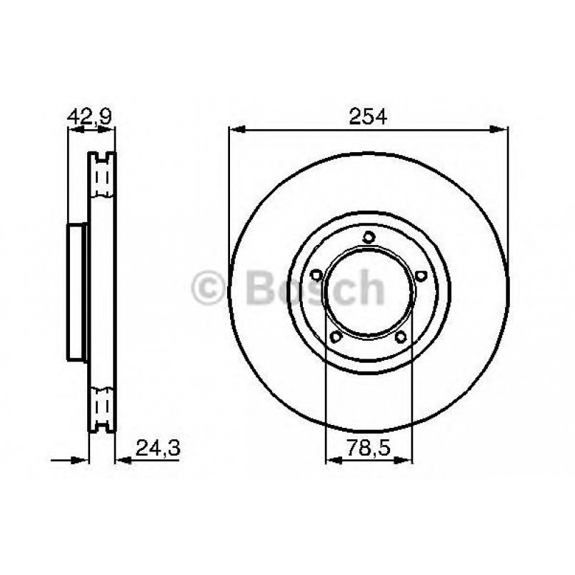 0986478160 BOSCH Гальмівний диск BD136