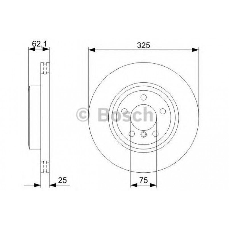 0986479348 BOSCH Гальмівний диск BD1195