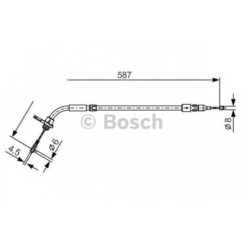 1987477224 BOSCH Трос ручного гальма