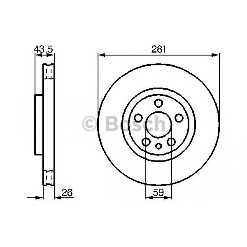 0986478812 BOSCH Гальмівний диск BD715