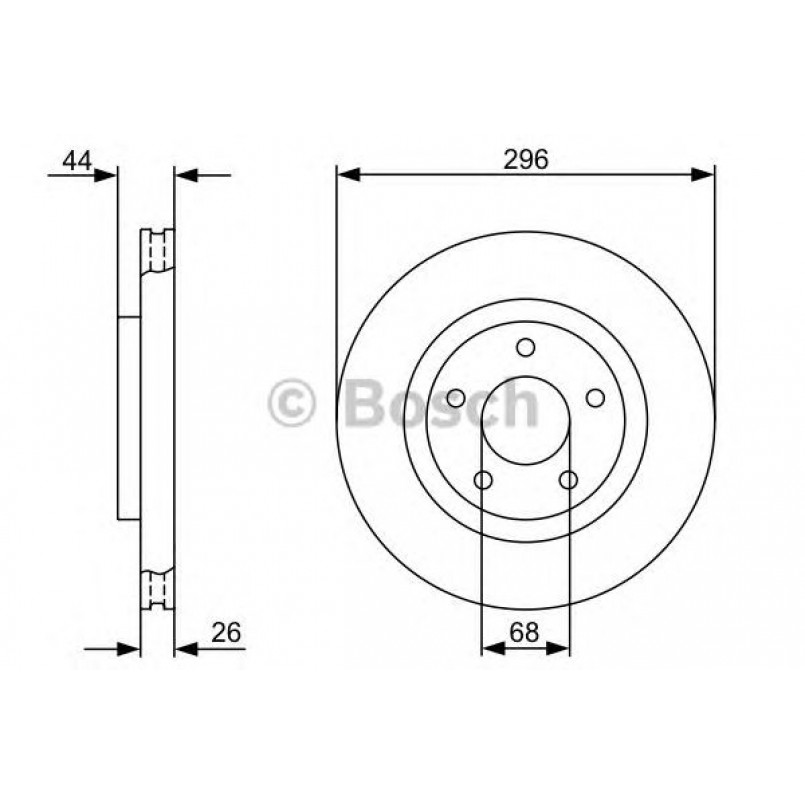 0986479358 BOSCH Гальмівний диск