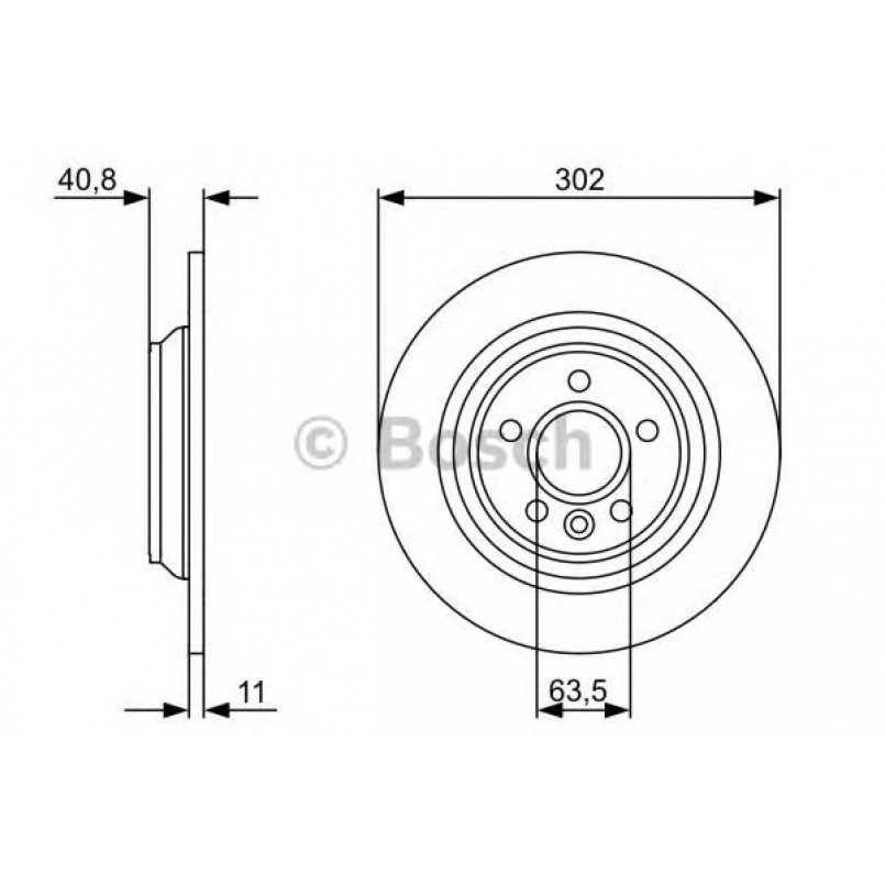0986479397 BOSCH Гальмівний диск BD1296