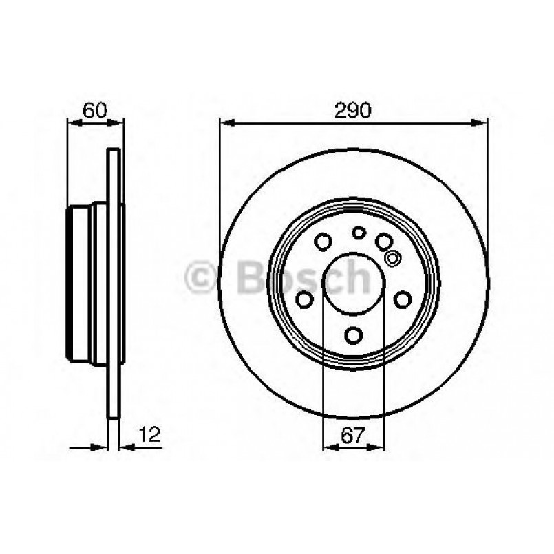 0986478607 BOSCH Гальмівний диск BD526