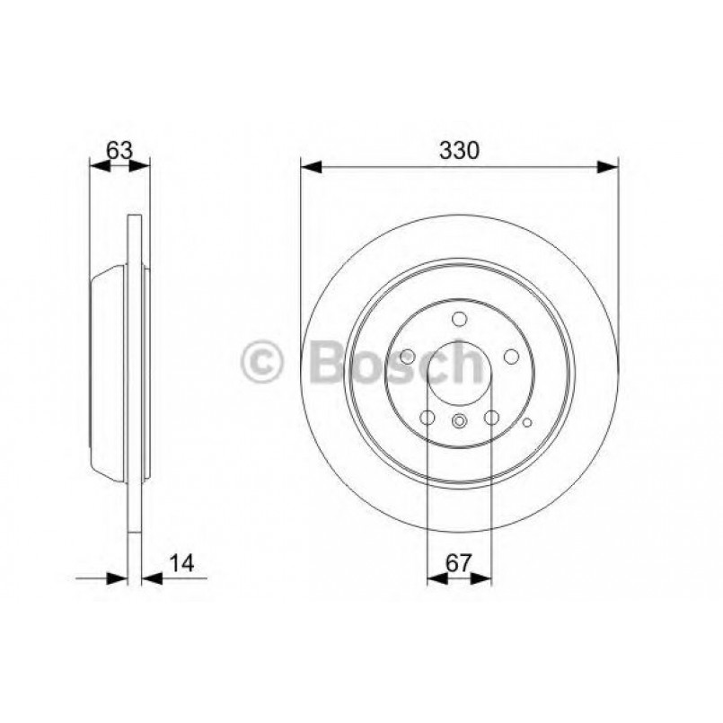 0986479330 BOSCH Гальмівний диск BD1183
