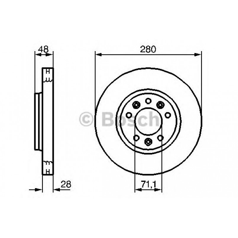 0986479266 BOSCH Гальмівний диск BD1144