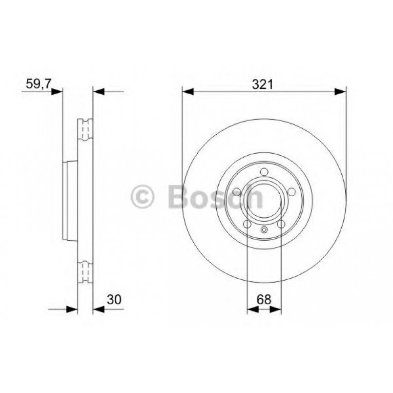 0986479300 BOSCH Гальмівний диск BD1163