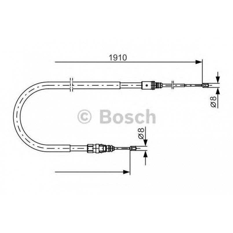1987482323 BOSCH Трос ручного гальма