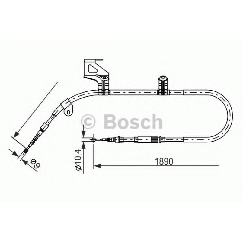1987477803 BOSCH Трос ручного гальма