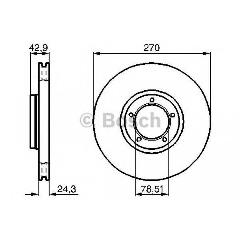 0986478166 BOSCH Гальмівний диск BD139