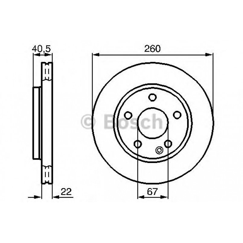 0986478875 BOSCH Гальмівний диск BD774