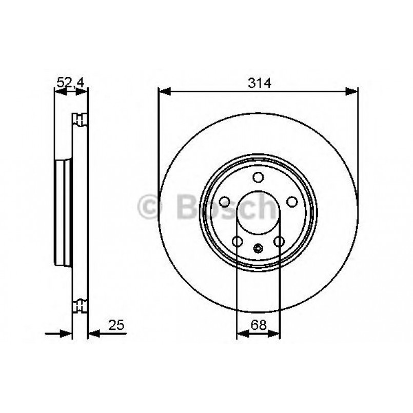 0986479467 BOSCH Гальмівний диск BD1326