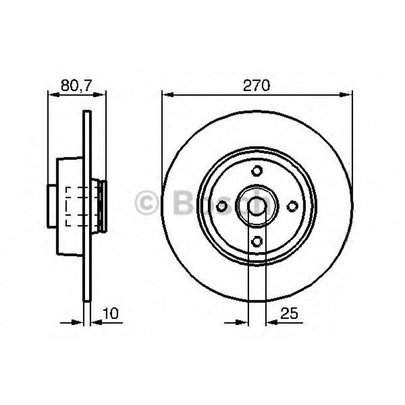 0986479274 BOSCH Гальмівний диск з підшипником BD1123