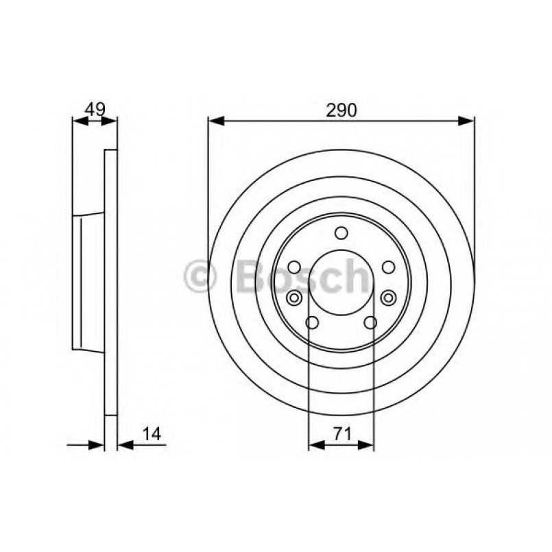 0986479379 BOSCH Гальмівний диск BD1246