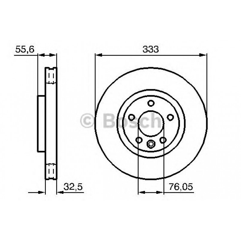 0986479096 BOSCH Гальмівний диск BD1026