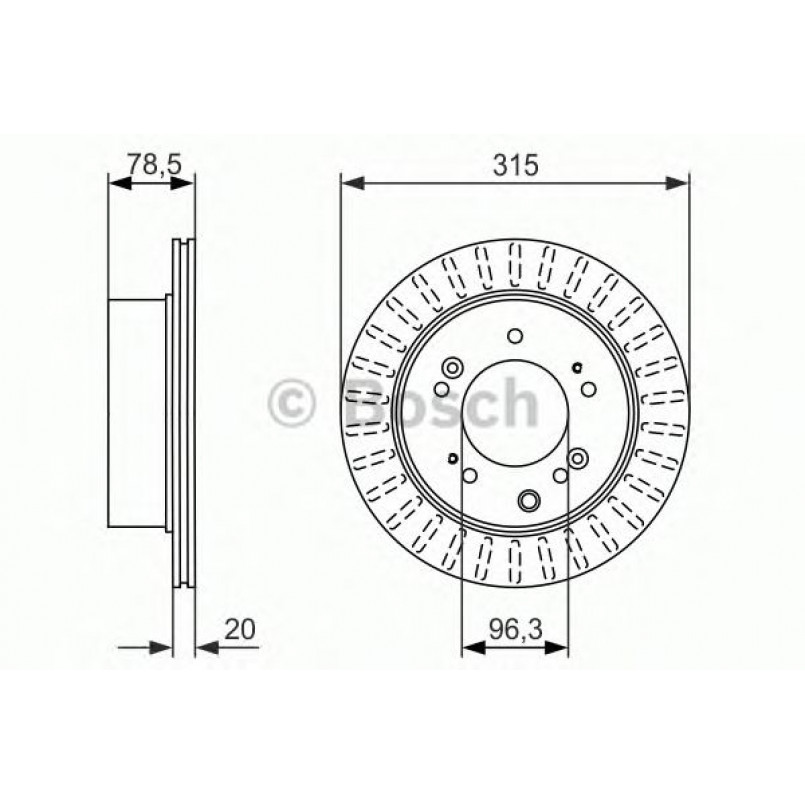 0986479793 BOSCH Гальмівний диск BD1623