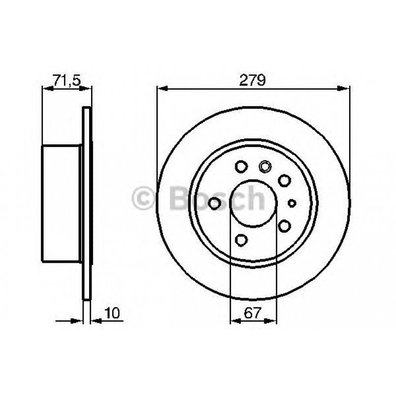 0986478199 BOSCH Гальмівний диск BD159