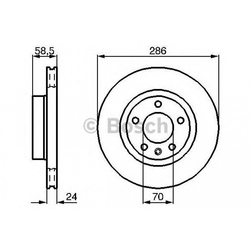 0986478594 BOSCH Гальмівний диск BD514