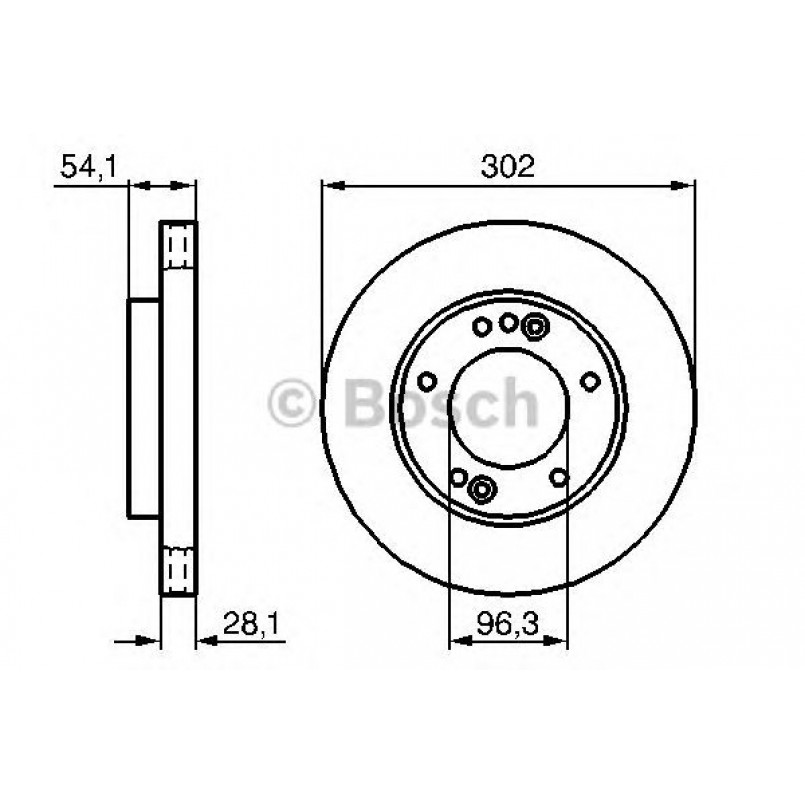 0986479230 BOSCH Гальмівний диск BD1096