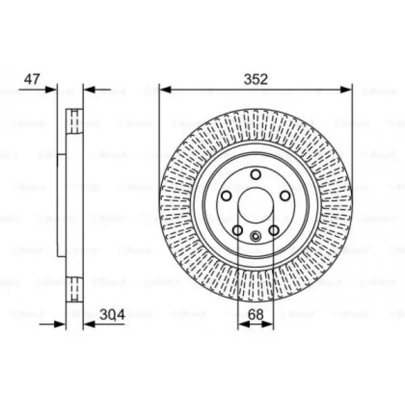 0986479W53 BOSCH Гальмівний диск