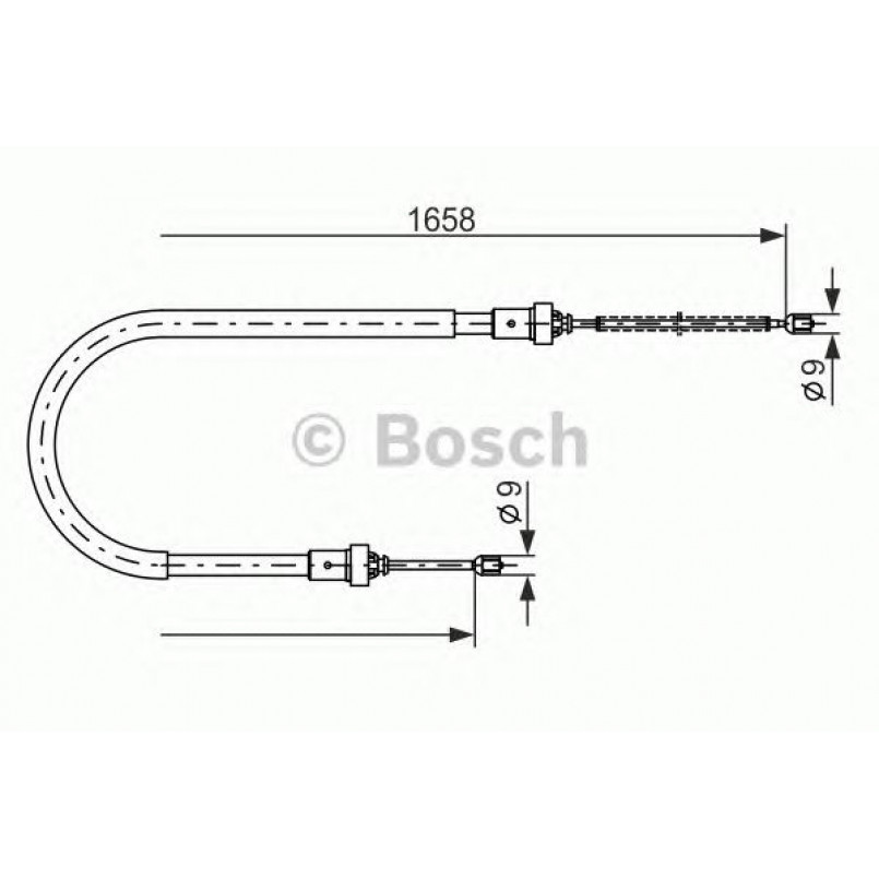 1987482234 BOSCH Трос ручного гальма
