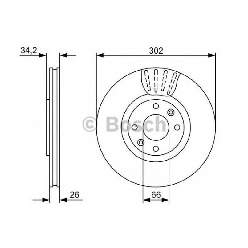 0986479548 BOSCH Гальмівний диск