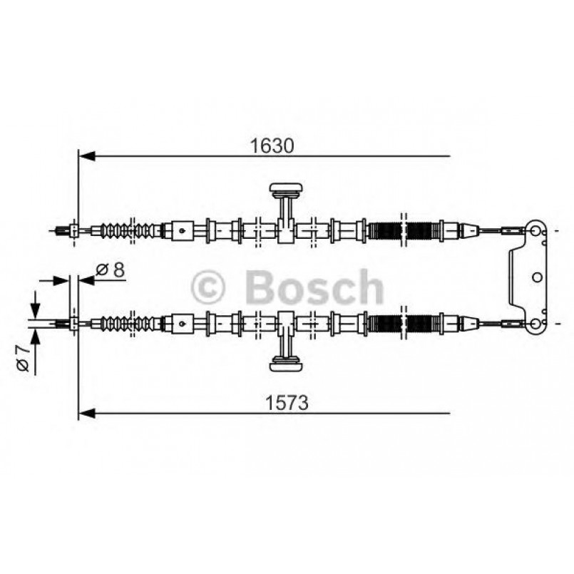 1987477763 BOSCH Трос ручного гальма