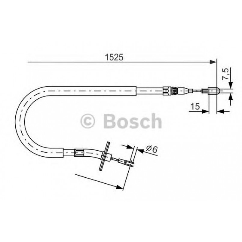 1987477858 BOSCH Трос ручного гальма
