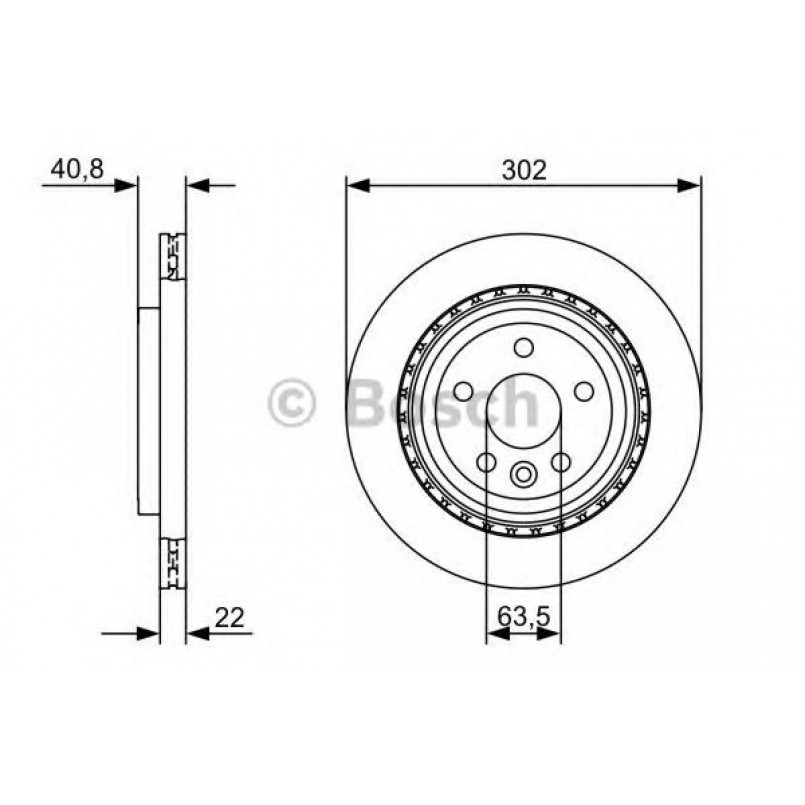 0986479398 BOSCH Гальмівний диск BD1297