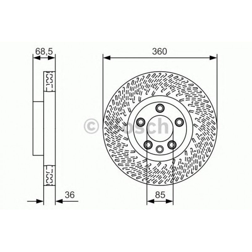 0986479B12 BOSCH Гальмівний диск BD2013