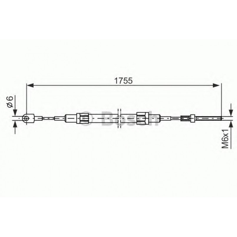 1987477071 BOSCH Трос ручного гальма