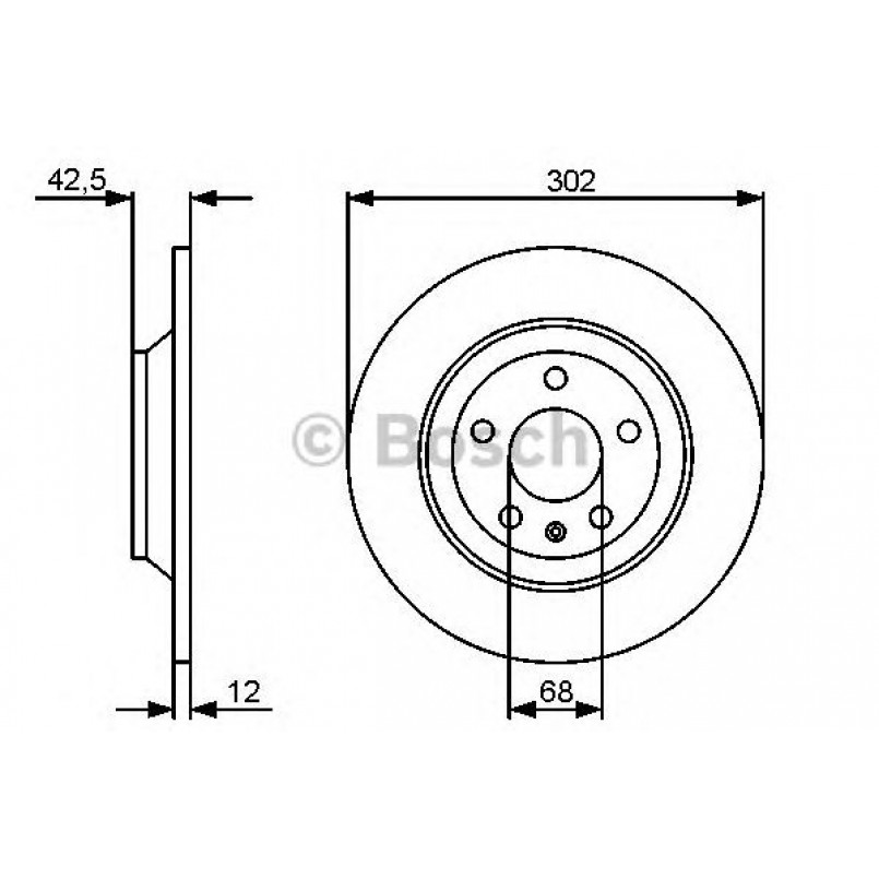 0986479458 BOSCH Гальмівний диск BD1286