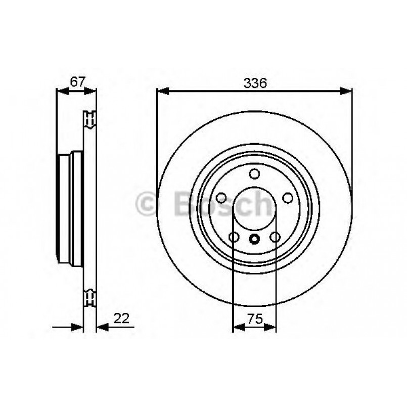 0986479439 BOSCH Гальмівний диск BD1280