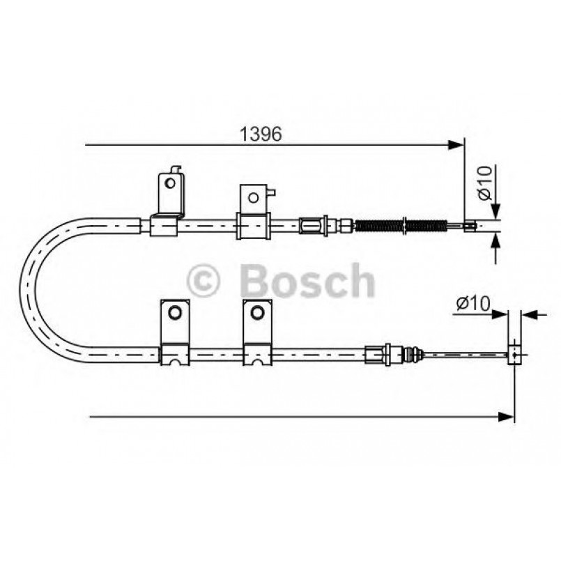 1987482083 BOSCH Трос ручного гальма