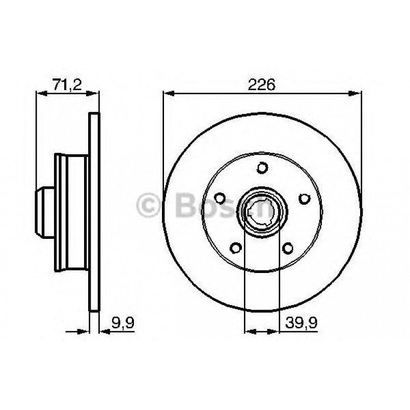 0986478332 BOSCH Гальмівний диск BD274