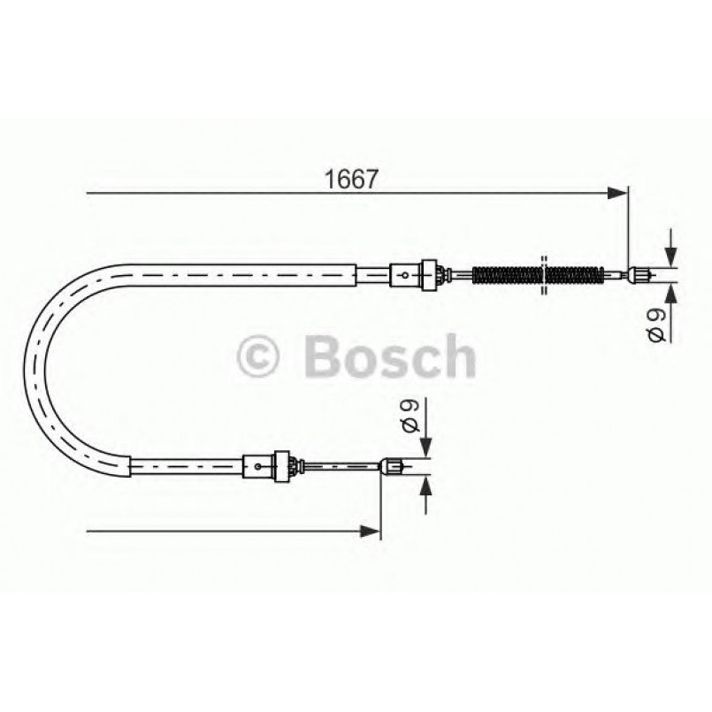 1987477956 BOSCH Трос ручного гальма