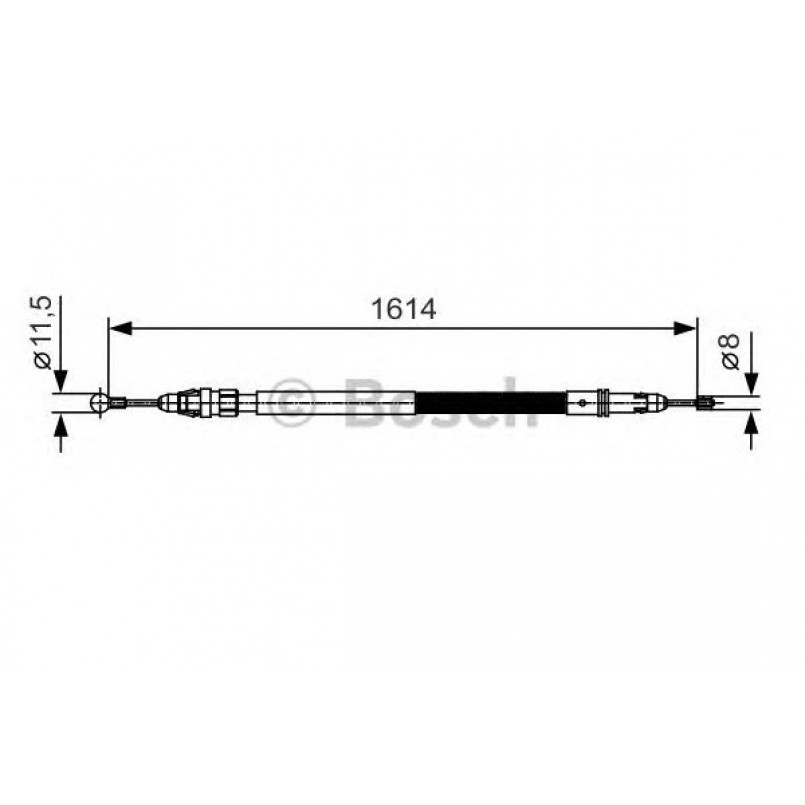 1987482007 BOSCH Трос ручного гальма