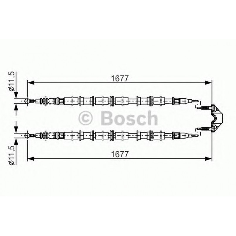 1987482141 BOSCH Трос ручного гальма
