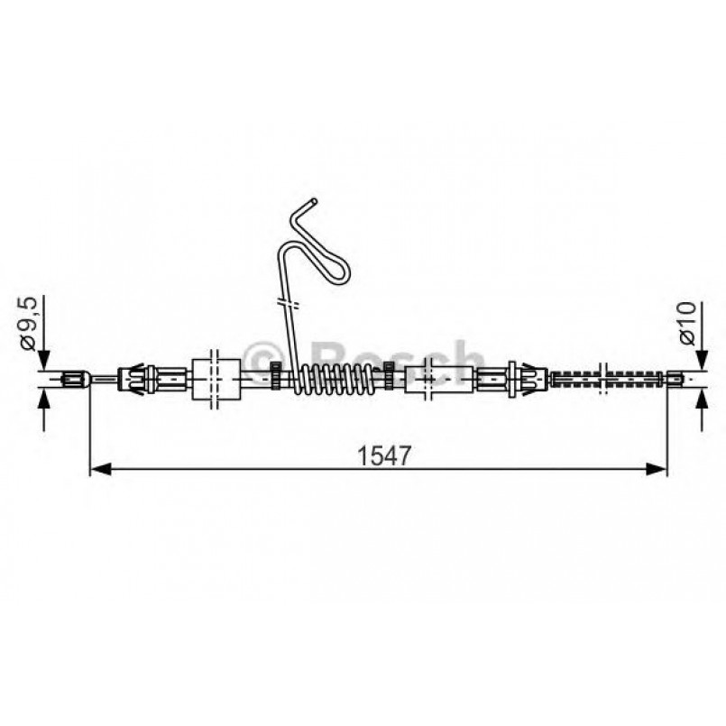 1987477174 BOSCH Трос ручного гальма