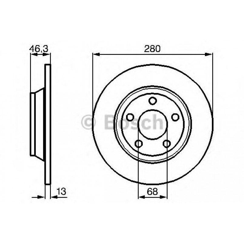 0986478615 BOSCH Гальмівний диск BD533